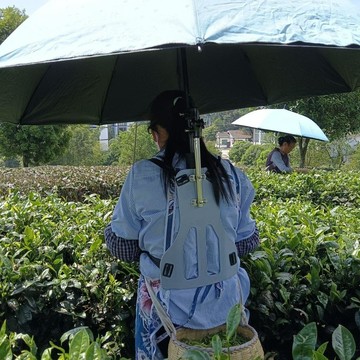 【熱銷爆款】戶外遮陽傘背式太陽傘釣魚農活晴雨兩用黑膠採茶傘背遮陽新款