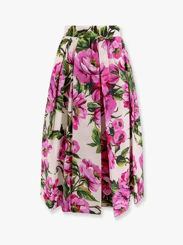 Cotton skirt with floral print - DOLCE & GABBANA - gender_Woman