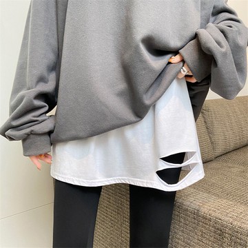 白色百搭半身裙女季衛衣疊穿遮臀神器內搭屁簾下擺打底A字裙