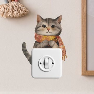 【MR.ZAKKA】創意萬用裝飾貼紙-動物主題 溫柔可愛小貓咪 居家布置 DIY可移式壁貼 無痕壁貼 牆貼