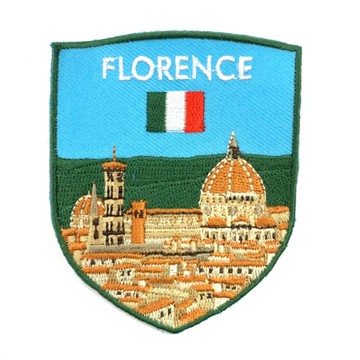 DIY刺繡徽章 義大利 佛羅倫斯 刺繡貼布 電繡貼 背膠補丁 外套刺繡士氣章 貼章 補丁貼 燙布貼 徽章 _廠商直送
