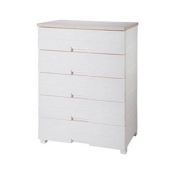 【日本天馬】Fits 75面寬五層抽屜收納櫃(木質天板)-免組裝