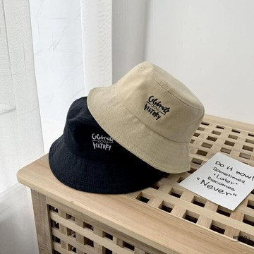 漁夫帽刺繡水桶帽韓版男童盆帽女童寶寶帽子【聚物優品】