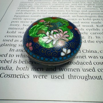 老珍藏 日本七寶燒掐絲琺瑯盒 擺飾收藏