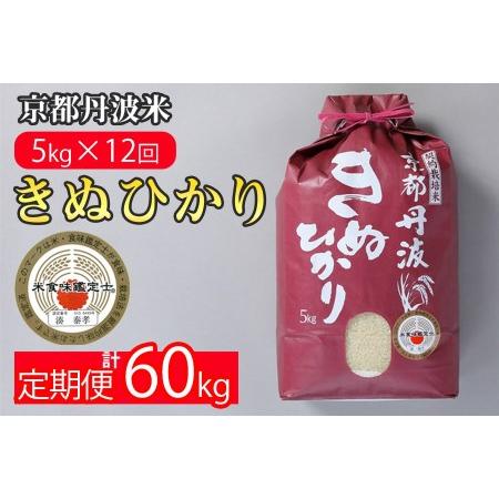 ふるさと納税 訳あり 定期便 新米 5kg 12ヶ月 京都丹波米 きぬひかり 白米 12回定期便 5kg×12回 計60kg ※精米したてをお届け《緊急支援 米.. 京都府亀岡市