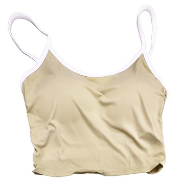 冰絲吊帶帶胸墊背心 Set 3 棉+聚酯纖維  胸寬30cm  抹茶