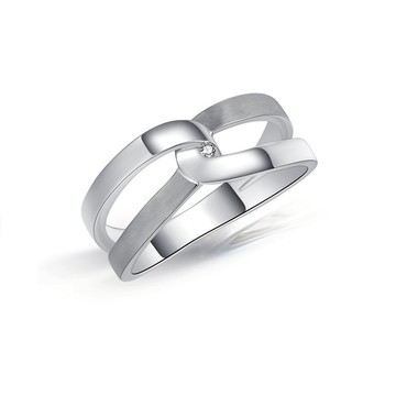 KOR蔻兒鑽石 搖滾甜心 鑽石白鋼男戒