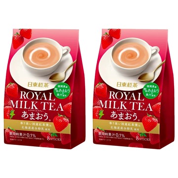 日東紅茶 皇家奶茶 草莓 果汁0.1%使用  14g  8包  2袋