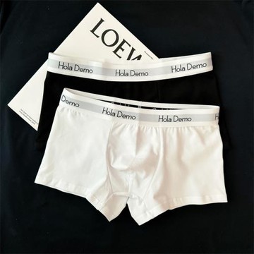 男士內褲男平角褲純棉吸汗透氣白色內褲男簡約舒適青年中腰四角褲