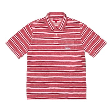 Supreme Stripe Terry S/S Polo 'Red White'