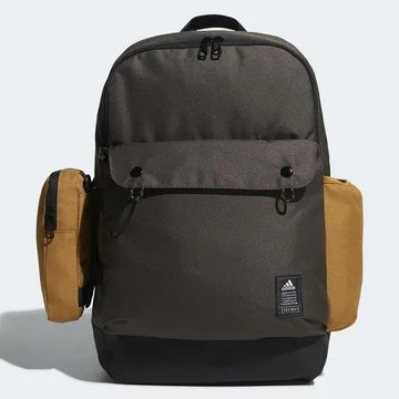 Adidas 後背包 網布背帶 可拆式小袋 綠棕 HE2683
