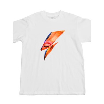 David Bowie大衛鮑伊搖滾樂隊歐美潮牌小領口美式正肩白長短袖t恤