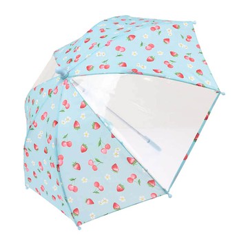 akachan honpo - 雨傘-滿版印花-淺藍色