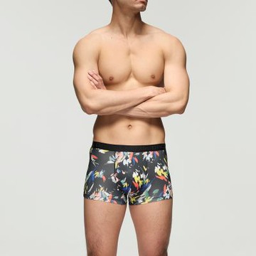 Mr. DADADO-童趣色彩-科技纖維 M-LL合身平口內褲(黑) GHM504BL