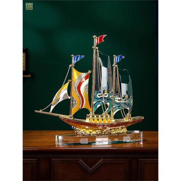 一帆風順帆船擺件公司開業禮物高檔辦公室裝飾工藝品喬遷禮品高端