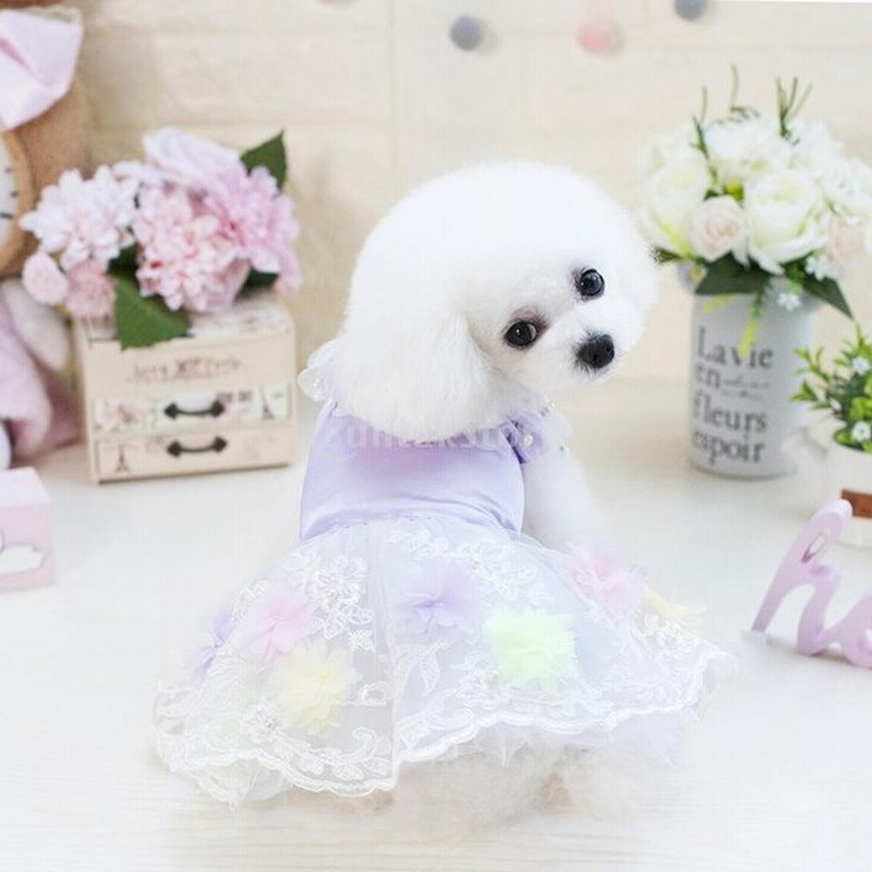 犬 プリンセス ドレス 夏 美しい 服 花スカート おしゃれ 全2色3サイズ パープル M 通販 Lineポイント最大0 5 Get Lineショッピング