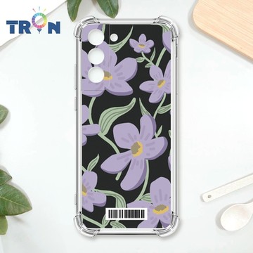 TRON 三星 S22 PLUS 平塗手繪花朵B款 四角防摔載具殼 軟殼 手機殼