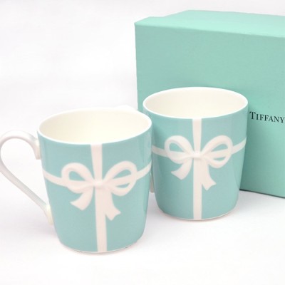 TIFFANY　MORNING　GLORY、ブルーリボン、マグカップ