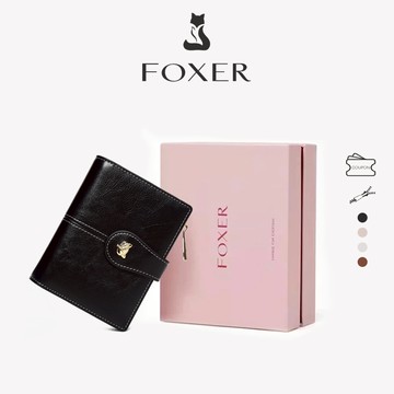 FOXER 女士短錢包卡包大容量女零錢包照片夾錢包