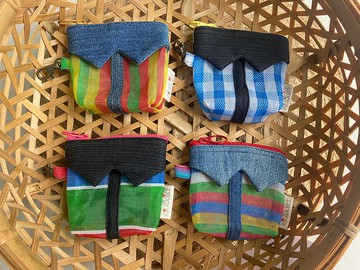 【造型衣領茄芷零錢包】環保/手工製作/30%永續