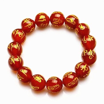 ⭐限時特賣⭐2025黑曜石紅瑪瑙男女情侶手串六子蛇年串珠佛珠人造手鏈生日禮物