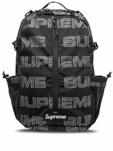 Supreme - logo-print backpack - unisex - Fabric - One Size - Black