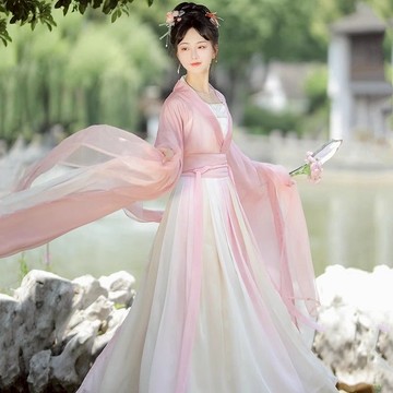 2025新款原創魏晉風曹縣漢服女齊腰古裝廣袖流仙裙改良超仙春季 z7302