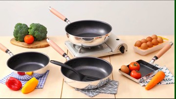 【日本北陸hokua】日本製極大金IH輕量級不沾鍋(不挑爐具/可用金屬鏟)