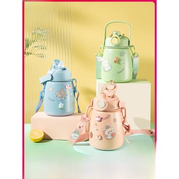 富光大肚杯保溫杯女大容量水杯子316不銹鋼學生兒童吸管上學專用