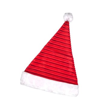 摩達客 耶誕派對聖誕帽  質感橫紋設計款  1組