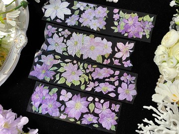 鐵線蓮 PET 紙膠帶 鐳射銀 特殊工藝