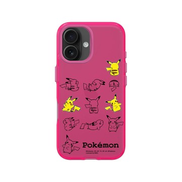 iPhone 16 Clear 粉漾桃 - 寶可夢 Pokemon - 皮卡丘動作大集合