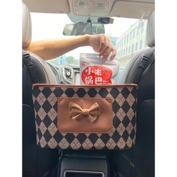 高端女神款汽車座椅收納袋適用于奔馳寶馬奧迪車內裝飾用品儲物袋