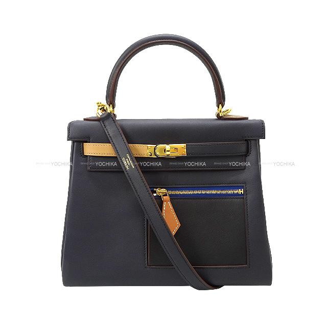 2022年秋冬限定 HERMES エルメス ケリー25 内縫い カラーマティック ブルーマリン/チャイ/エトープ(エトゥープ)/ゴールド スイフト  ショルダーバッグ U刻印 新品 | LINEショッピング
