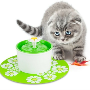 自動餵食器 智能餵食器 定時餵食器 狗狗餵食器 貓咪餵食器寵物飲水機 視窗小花1.6L貓咪狗狗飲水器 靜音 廠家直銷