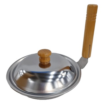 SHIMOMURA 下村工業 親子丼鍋 附蓋 43441  不鏽鋼主體  天然木材手柄  日本產  19cm  1個