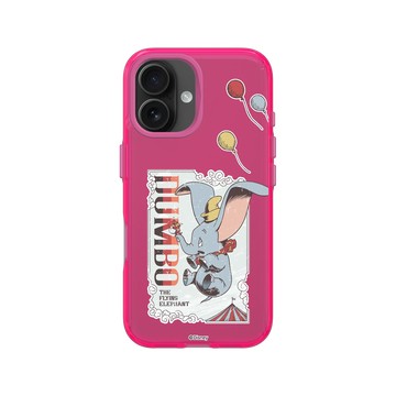 iPhone 16 Clear 粉漾桃 - 迪士尼-經典系列 Disney Classics - 小飛象與彩色氣球