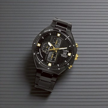 ALBA / VD57-X087SD.AM3403X1 / 限量 計時碼錶 日期 黑鋼 不鏽鋼手錶 鍍黑 46mm