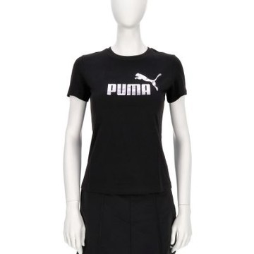 Puma 基本系列ESS No. 1 Logo 女款 黑色 亞規 圓領 T恤 運動 休閒 短袖 68893856