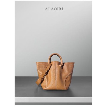 【AJ AOIRJ】小眾通勤菜籃子手提托特包真皮慵懶風單肩包軟皮斜挎