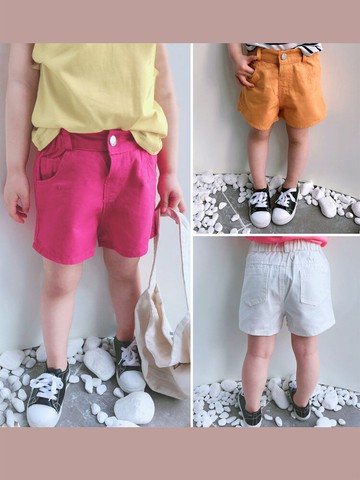 中小童寬松熱褲 兒童夏季新款 男女童寶寶舒適百搭純色短褲1入