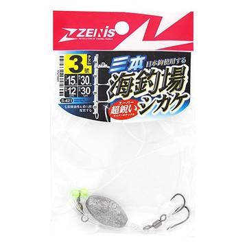 ZENIS 三連鉤 チヌ BN (加鉛) 海釣場 仕掛 千又