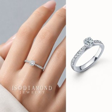 IS DIAMOND IGI 30分鑽石戒指 最白D /VS1 滿鑽 四爪(培育鑽石)