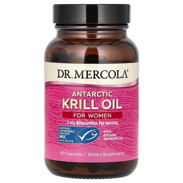 Dr. Mercola, 女性南極磷蝦油，90 粒膠囊