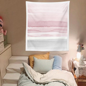 ins北歐風原創小清新藝術掛毯 抽象畫掛布臥室床頭裝飾布掛畫桌布