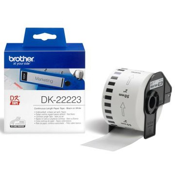 【Brother 兄弟】DK-22223 標籤帶 白底黑字 50mm
