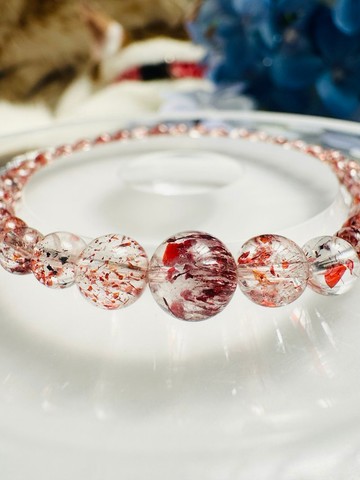 精品級夢幻金草莓彼岸花精緻仙女設計款系列手圍15.5cm