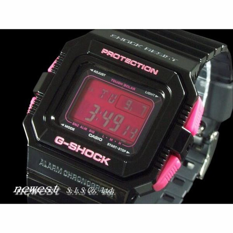 CASIO G-SHOCK G-5500B-1DR 海外モデル 黒ピンクタフソーラー