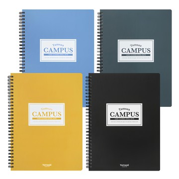 Tamsaa 校園 硬殼 線圈筆記本  1組  黃、藍、綠、黑