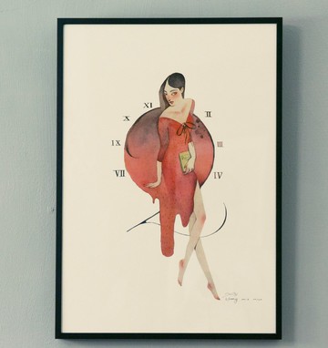 限量複製畫作【憶起你的原始靈魂】2號 時間 (含框)